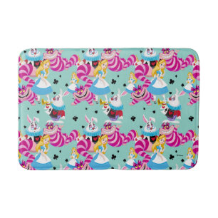 Alice In Wonderland   Colorful Fun Pattern Bath Mat