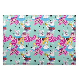 Alice In Wonderland Colorful Fun Pattern Cloth Placemat