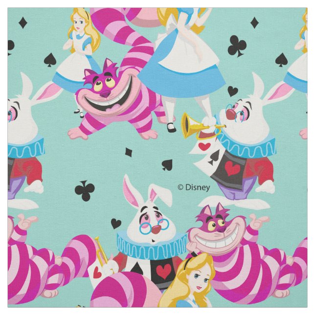 Alice In Wonderland | Colorful Fun Pattern Fabric (Swatch)