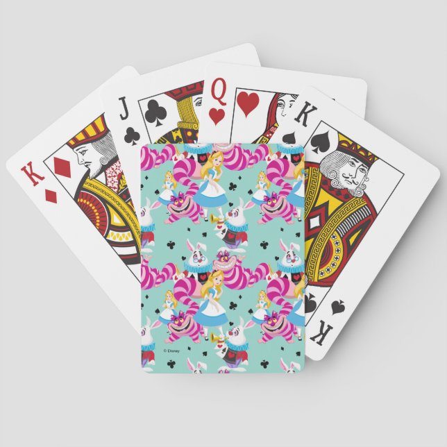 Alice In Wonderland | Colorful Fun Pattern Poker Cards (Back)