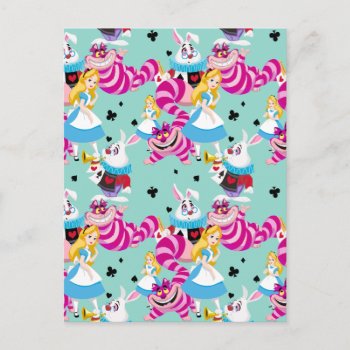 Alice In Wonderland | Colorful Fun Pattern Postcard by aliceinwonderland at Zazzle