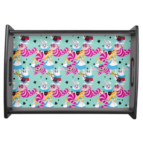 Alice In Wonderland  Colorful Fun Pattern Serving Tray