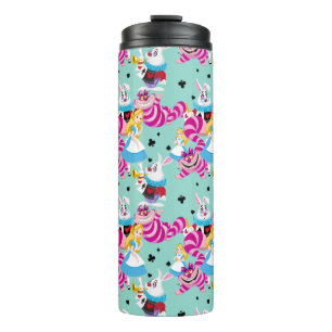 Alice In Wonderland Colorful Fun Pattern Thermal Tumbler
