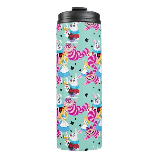Alice In Wonderland | Colorful Fun Pattern Thermal Tumbler (Front)
