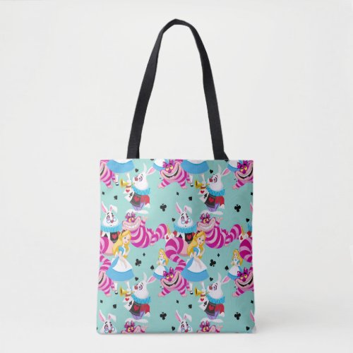 Alice In Wonderland  Colorful Fun Pattern Tote Bag