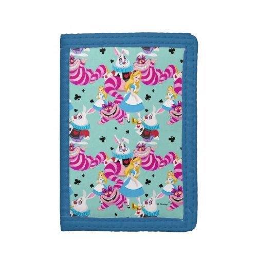 Alice In Wonderland  Colorful Fun Pattern Trifold Wallet