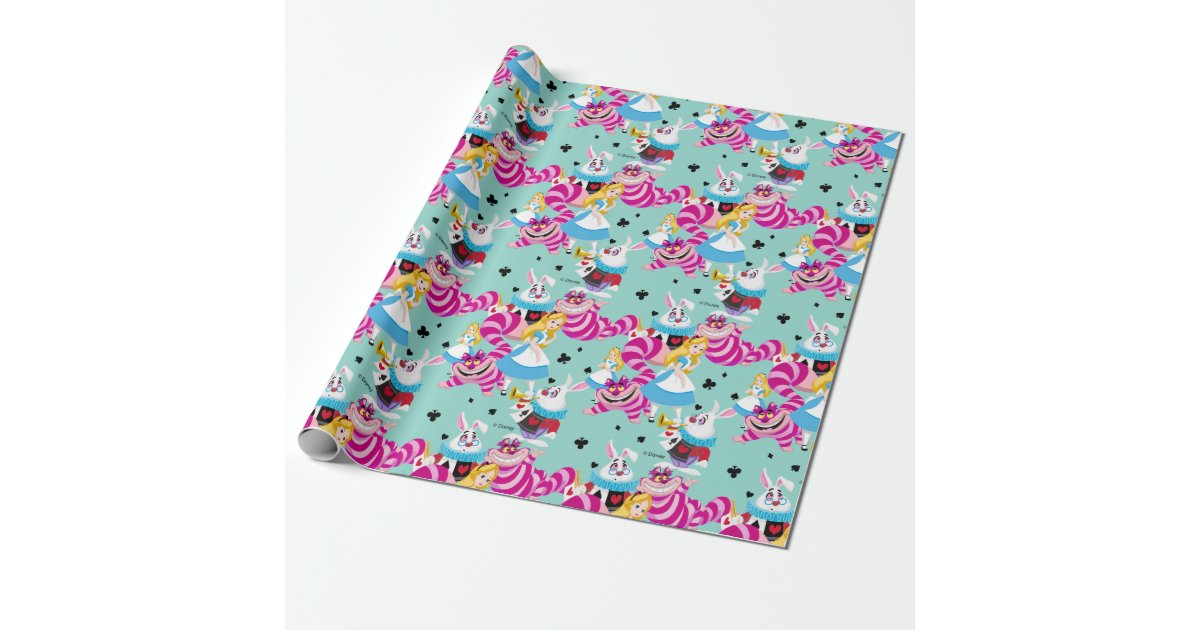 Alice In Wonderland | Colorful Fun Pattern Wrapping Paper Sheets | Zazzle