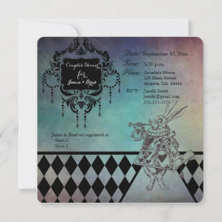 Alice in Wonderland Couple's Shower Invitation