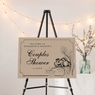 Alice in Wonderland Couples Shower Welcome Foam Board