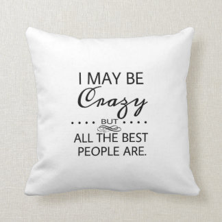Alice in Wonderland Crazy Quote Throw Pillow