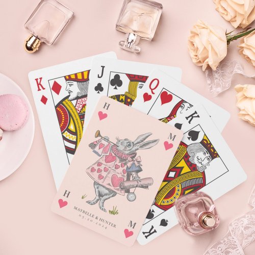 Alice in Wonderland Crown Knave of Hearts Monogram Poker Cards