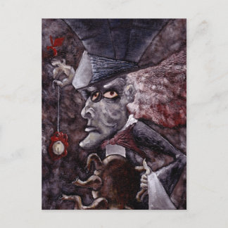 Alice in Wonderland Cubist MAD HATTER Postcard