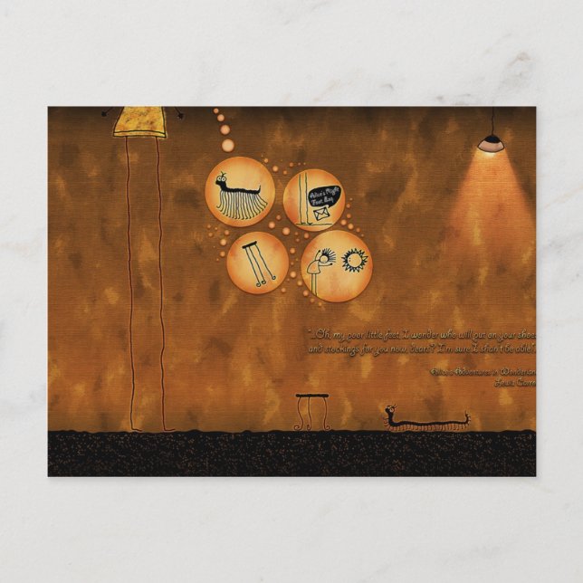 Alice in Wonderland - Curiouser and Curiouser Postcard (Front)