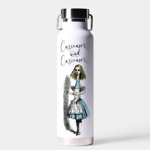 Alice in Wonderland Curiouser and Curiouser Water Bottle