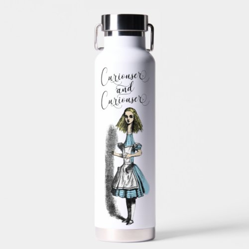 Alice in Wonderland Curiouser and Curiouser  Water Bottle