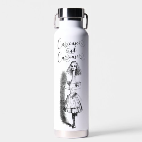 Alice in Wonderland Curiouser and Curiouser  Water Bottle