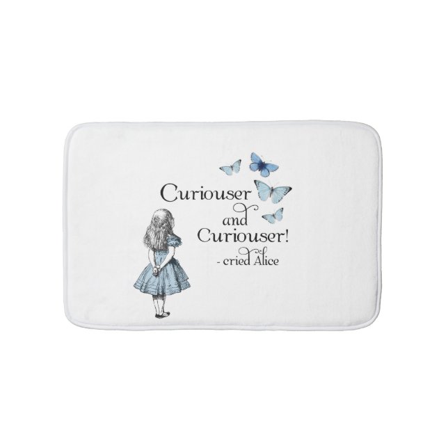 Alice in Wonderland Curiouser Butterflies Bath Rug (Front)