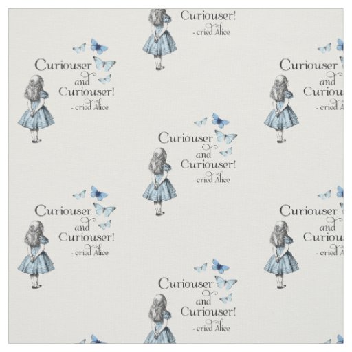 Alice in Wonderland Curiouser Butterflies Fabric