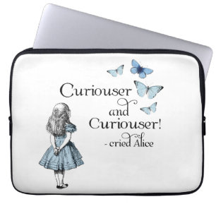 Alice in Wonderland Curiouser Butterflies Laptop Sleeve