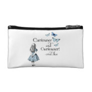 Alice In Wonderland Curiouser Butterflies Wristlet Cosmetic Bag at Zazzle