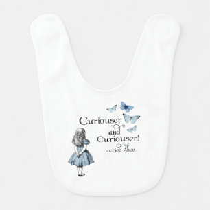 Alice in Wonderland Curiouser Butterfly Baby Bib