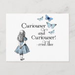 Alice in Wonderland Curiouser Butterfly Postcard