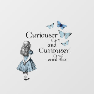 Alice in Wonderland Curiouser Butterfly Wall Decal