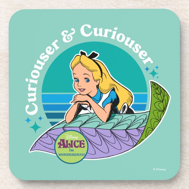 Alice in Wonderland | Curiouser & Curiouser Beverage Coaster (Front)