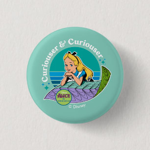 Alice in Wonderland   Curiouser & Curiouser Button