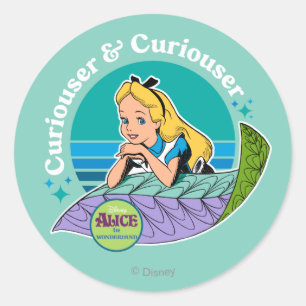 Alice in Wonderland   Curiouser & Curiouser Classic Round Sticker