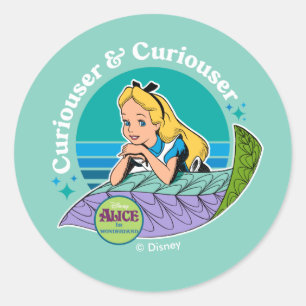 Alice in Wonderland   Curiouser & Curiouser Classic Round Sticker