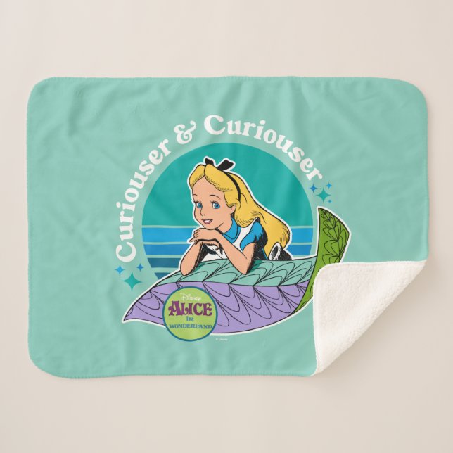 Alice in Wonderland | Curiouser & Curiouser Sherpa Blanket (Front (Horizontal))