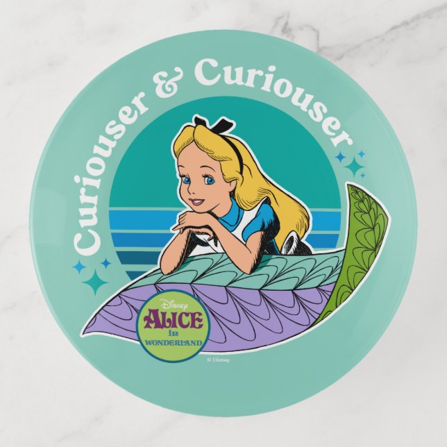 Alice in Wonderland | Curiouser & Curiouser Trinket Tray (Front)