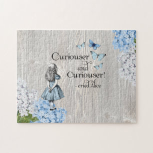 Alice in Wonderland Curiouser Floral Jigsaw Puzzle