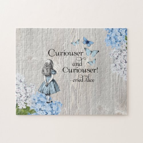 Alice in Wonderland Curiouser Floral Jigsaw Puzzle