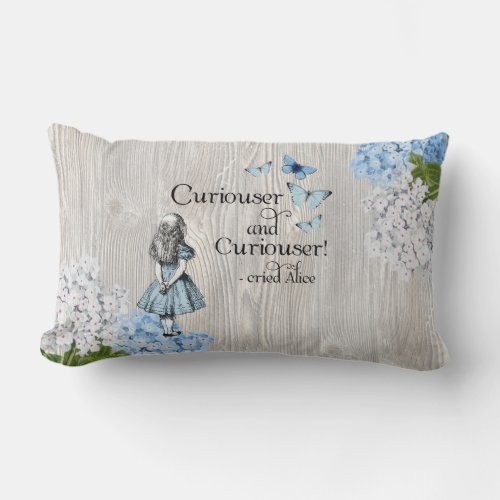 Alice in Wonderland Curiouser Floral Lumbar Pillow