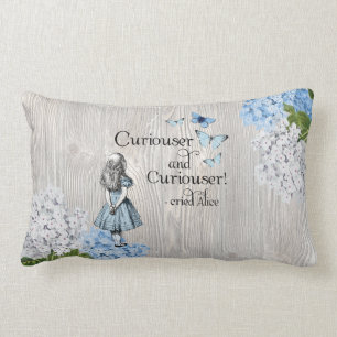 Alice in Wonderland Curiouser Floral Lumbar Pillow