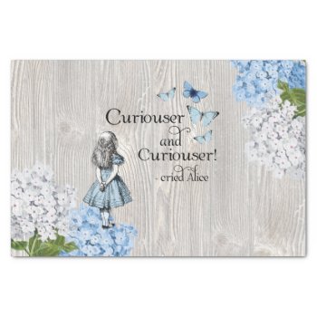 Alice In Wonderland Curiouser Floral Tissue Paper by 13MoonshineDesigns at Zazzle