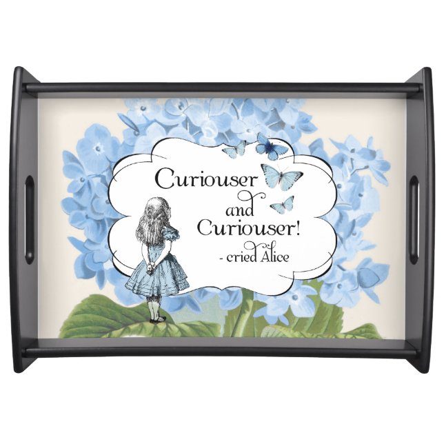 Alice in Wonderland Curiouser Hydrangea Tray (Front)