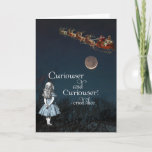 Alice in Wonderland Curiouser Santa Christmas Card