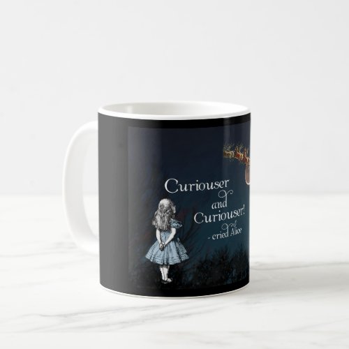 Alice in Wonderland Curiouser Santa Christmas Mug