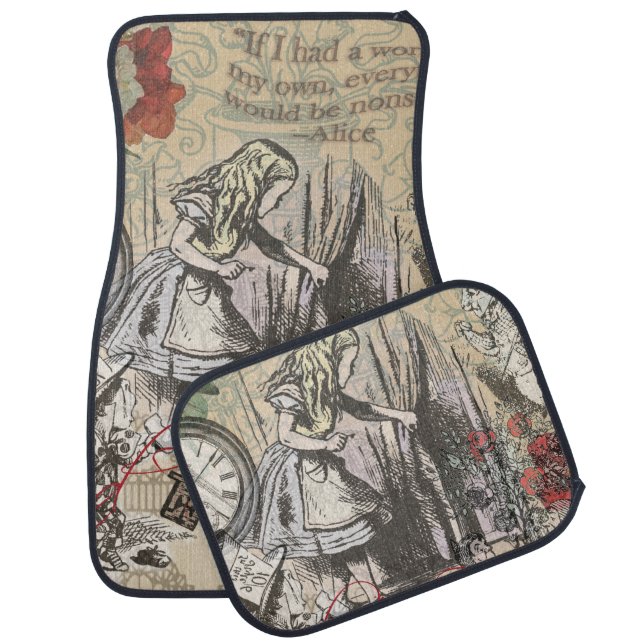 Alice in Wonderland Curtain Classic Art Car Floor Mat (Set)