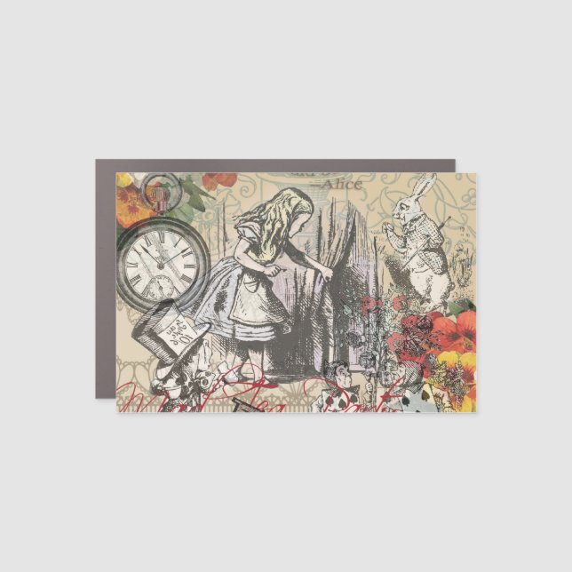 Alice in Wonderland Curtain Classic Art Car Magnet (Front)