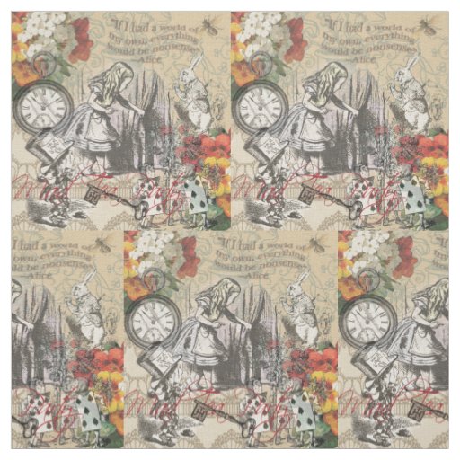Alice in Wonderland Curtain Classic Art Fabric