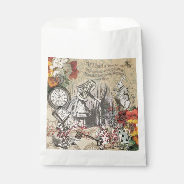 Alice in Wonderland Curtain Classic Art Favor Bag (Front)