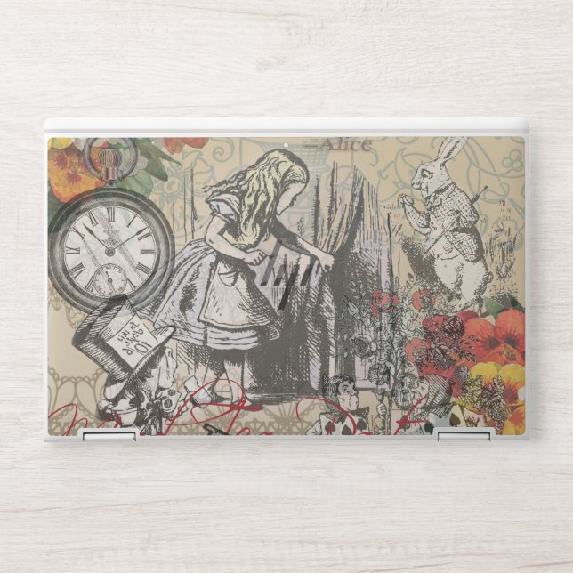 Alice in Wonderland Curtain Classic Art HP Laptop Skin (Front)