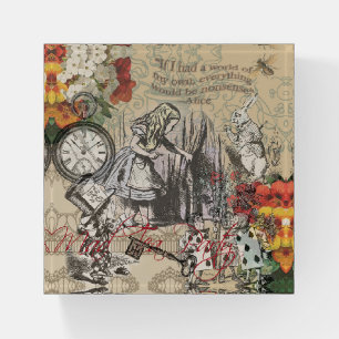 Alice in Wonderland Curtain Classic Art Paperweight