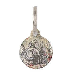 Alice in Wonderland Curtain Classic Art Pet ID Tag