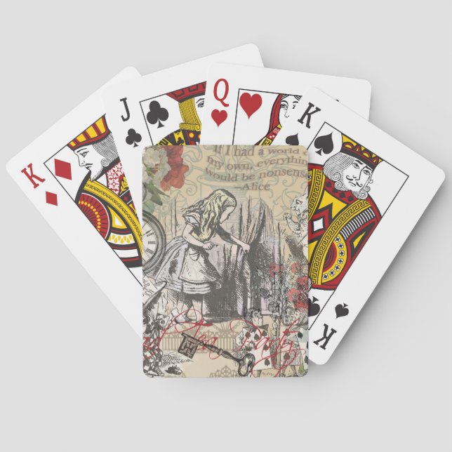 Alice in Wonderland Curtain Classic Art Poker Cards (Back)