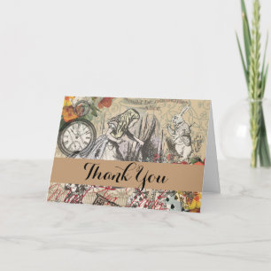 Alice in Wonderland Curtain Classic Art Thank You Card